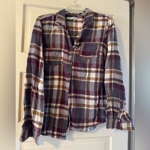 Maurices Purple Plaid Shirt